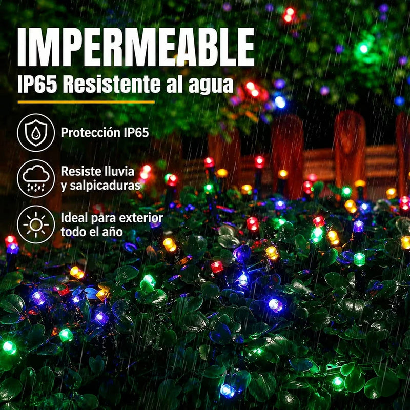 Luces Navideñas Solares para Exterior