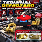 Interruptor Maestro de Batería 12-24V | Desconexión con un Giro + Doble Terminal Giratorio