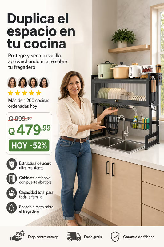 Escurridor 3 En 1 Con Tapa De 85cm