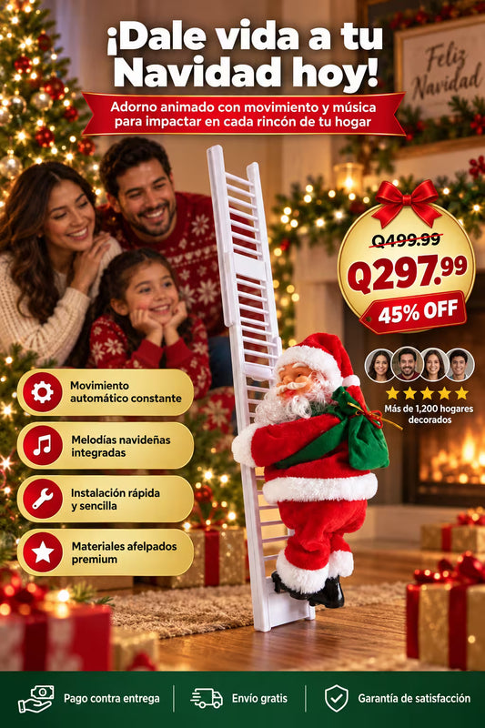 papa noel escalera