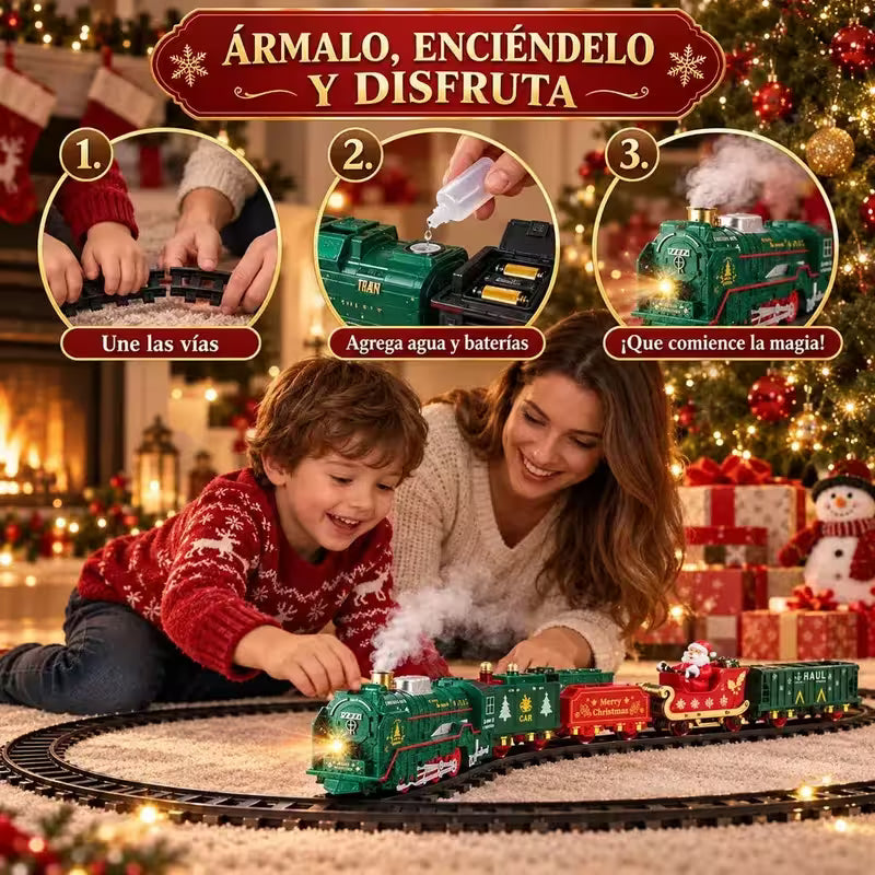 Tren Navideño Colgante con Luces y Sonido