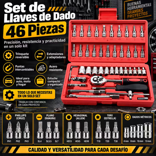 TorquePro 46® – El set 46 en 1 que convierte cualquier reparación en un trabajo fácil 🛠️