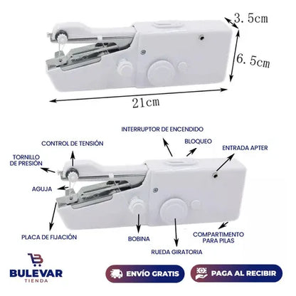 Cose Rápido Sin Complicaciones — Mini Máquina de Coser para Casa ¡Adiós a Costureras!