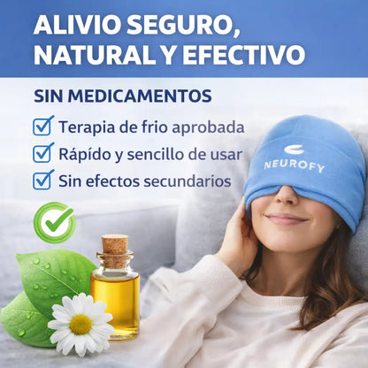Gorro Terapéutico de Gel para Alivio de Migraña y Dolor de Cabeza