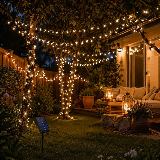 Luces Navideñas Solares LED Multicolor – Para Exterior/Interior